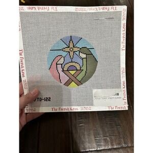 Jessica Tongel JTD-122 Stained Glass Nativity Handpainted Needlepoint Canvas